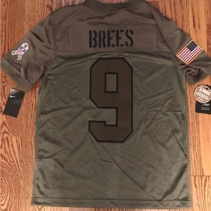 NIKE NFL SALUTE TO SERVICE NEW ORLEANS SAINTS DREW BREES FOOTBALL JERSEY…